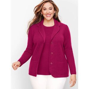 Talbots Merino Wool Knit Cardigan Sweater 2x NWOT Office Trendy Contemporary